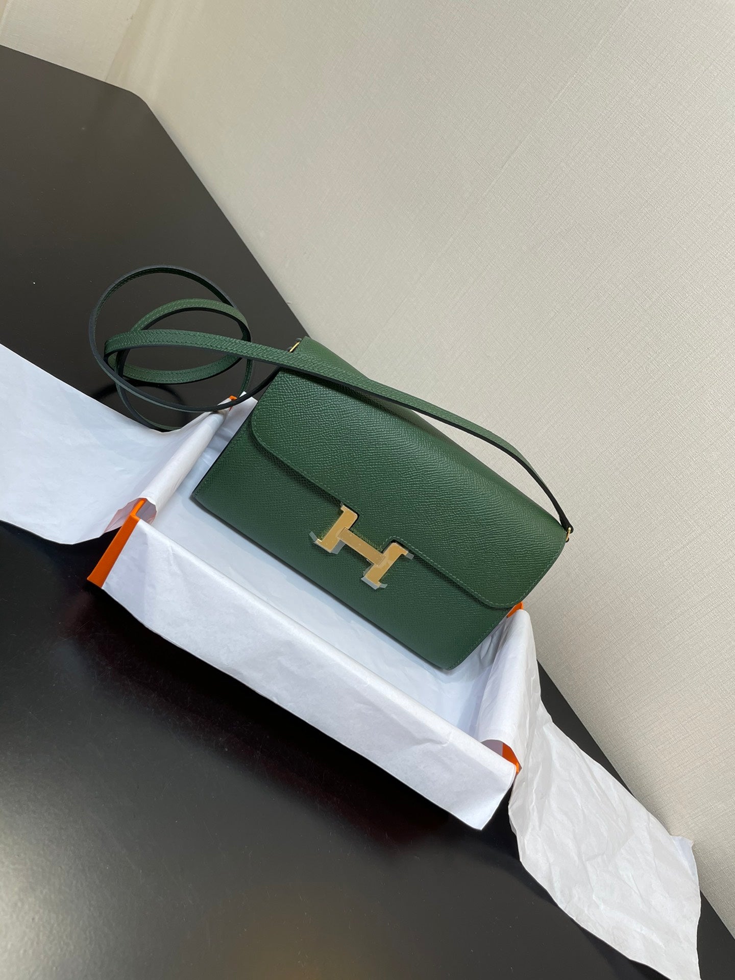 CONSTANCE TO GO 20,5 VERT FONCÉ EPSOM GOLD HARDWARE
