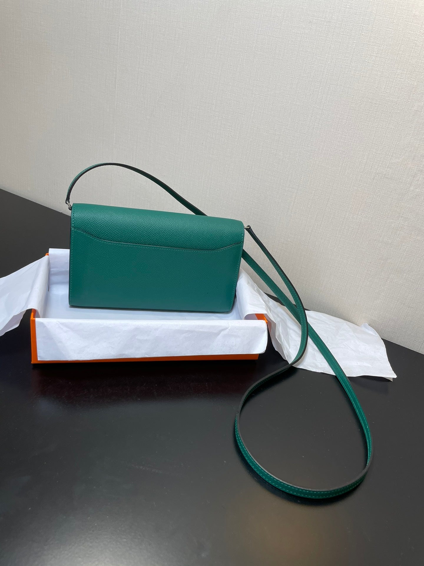 CONSTANCE TO GO 20.5 BLEU VERT EPSOM ARGENT QUINCAILLERIE