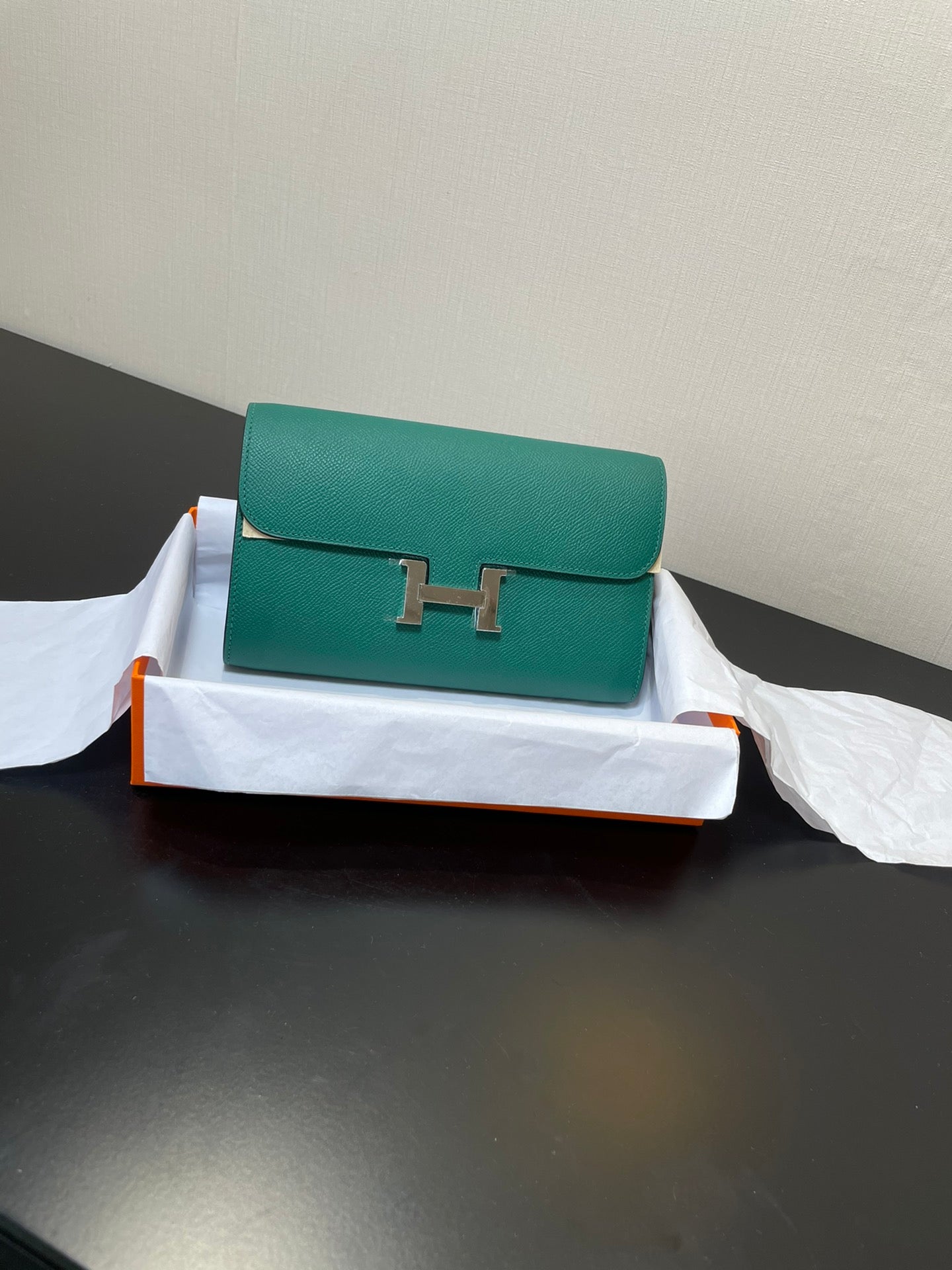 CONSTANCE TO GO 20.5 BLEU VERT EPSOM ARGENT QUINCAILLERIE