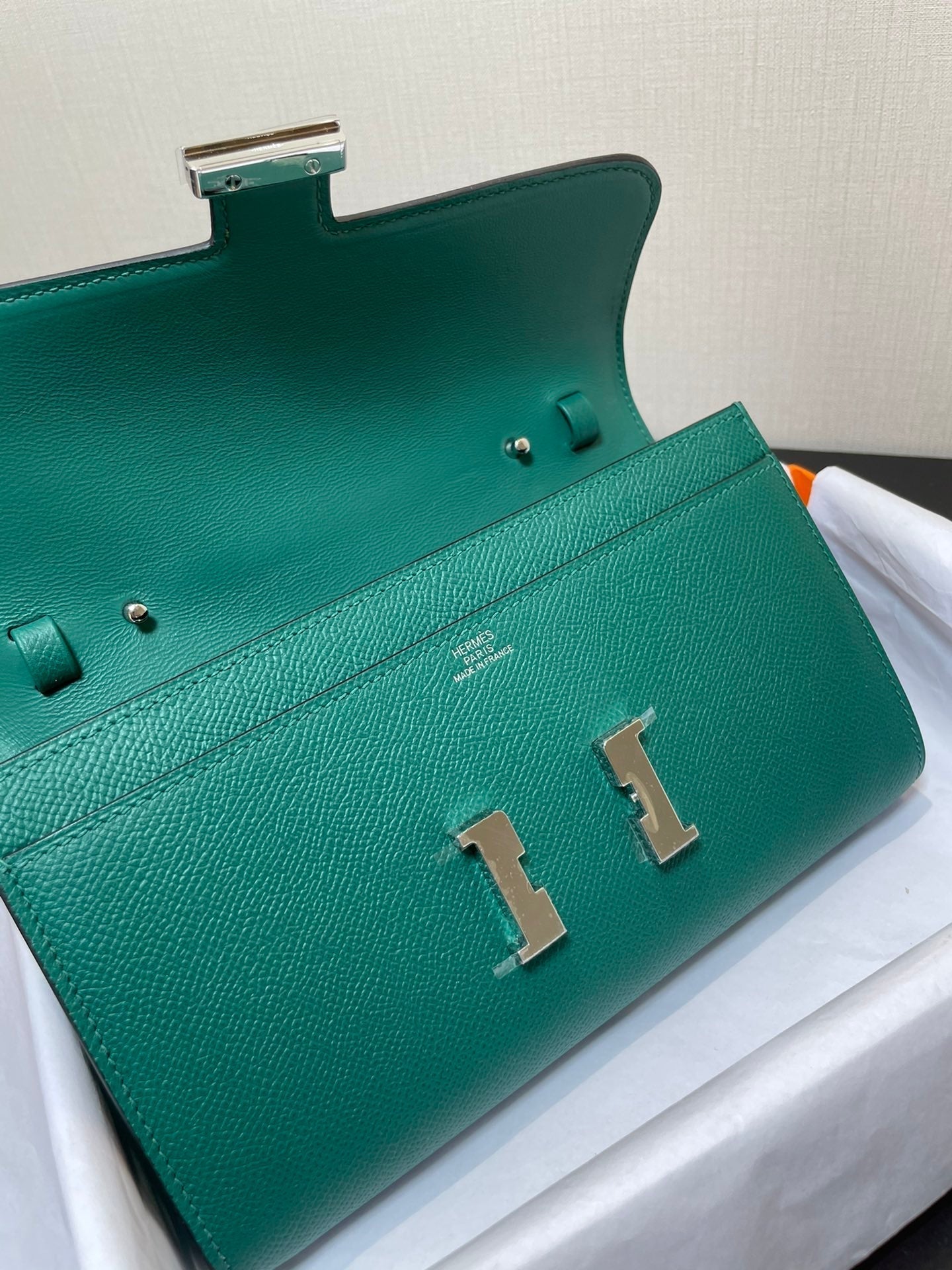 CONSTANCE TO GO 20.5 BLEU VERT EPSOM ARGENT QUINCAILLERIE
