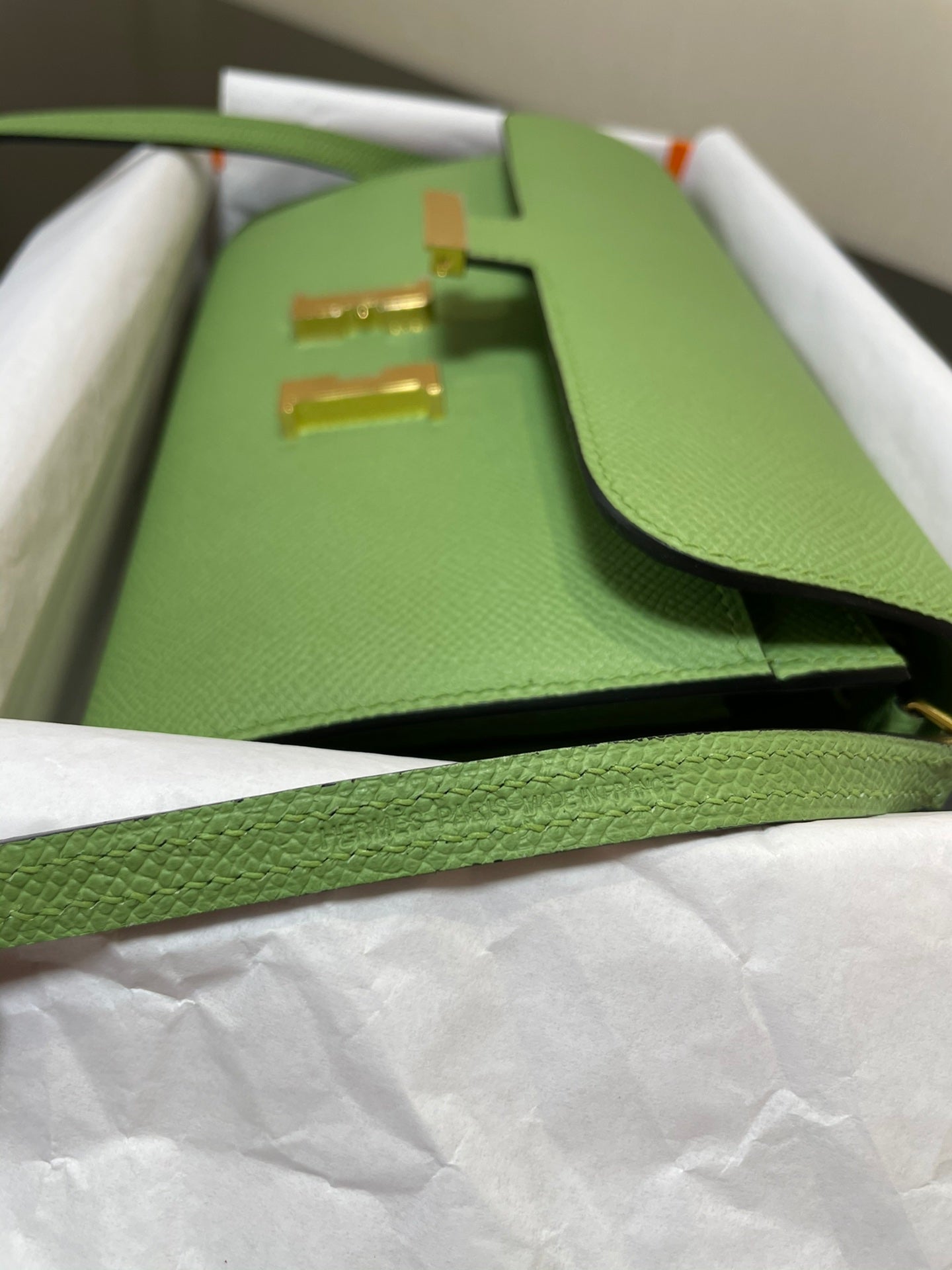 CONSTANCE POUR ALLER 20,5 GREEN EPSOM GOLD HARDWARE