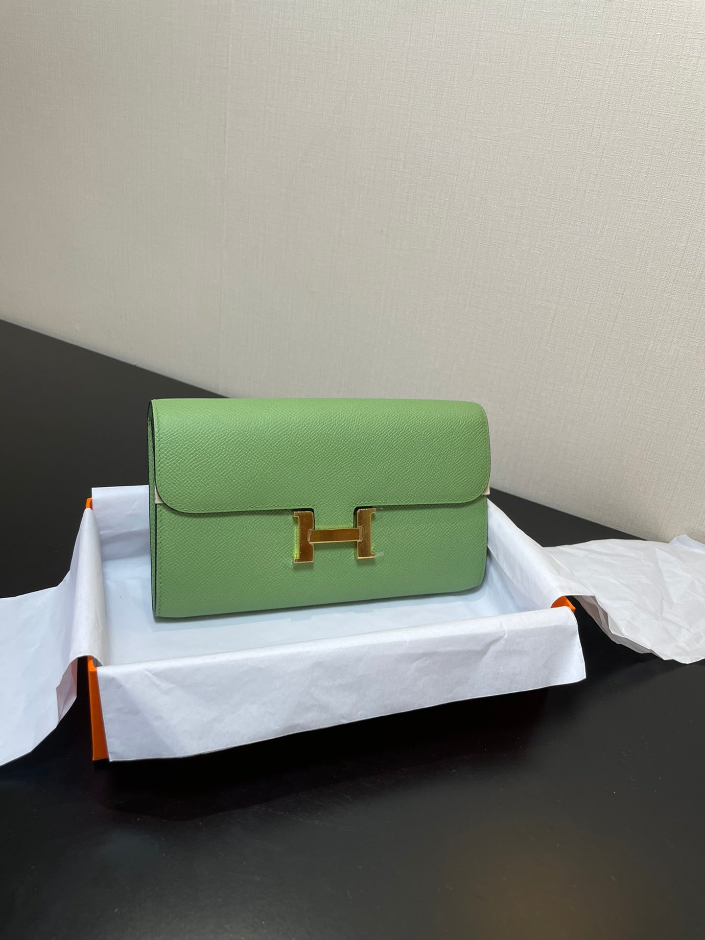 CONSTANCE POUR ALLER 20,5 GREEN EPSOM GOLD HARDWARE