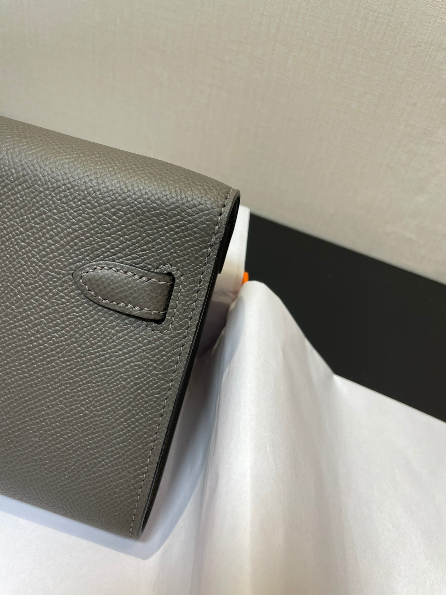 KELLY TO GO WALLET 20.5 ETAIN EPSOM SILVER HARDWARE