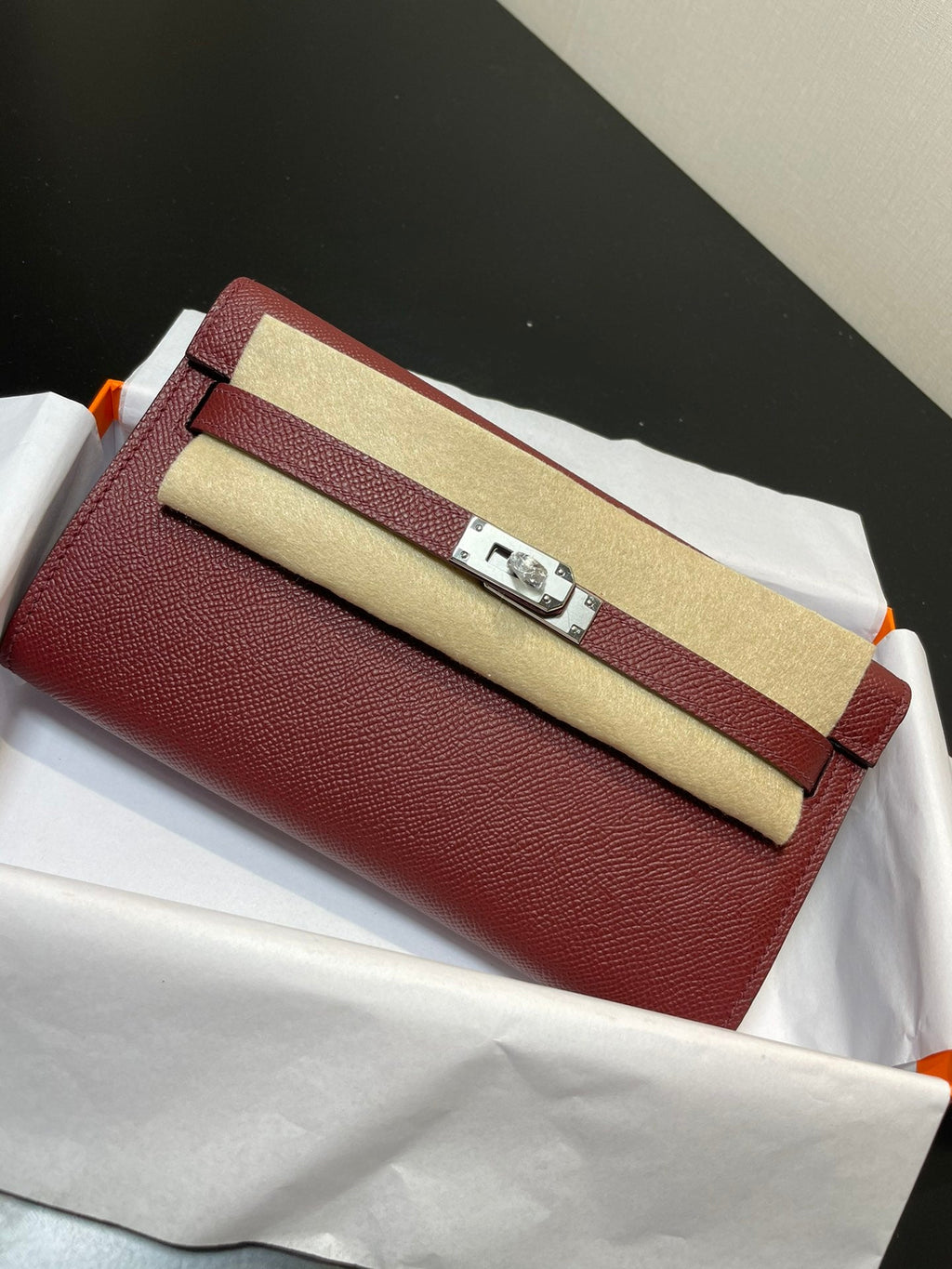 PORTEFEUILLE KELLY TO GO 20,5 ROUGH H EPSOM ARGENT QUINCAILLERIE