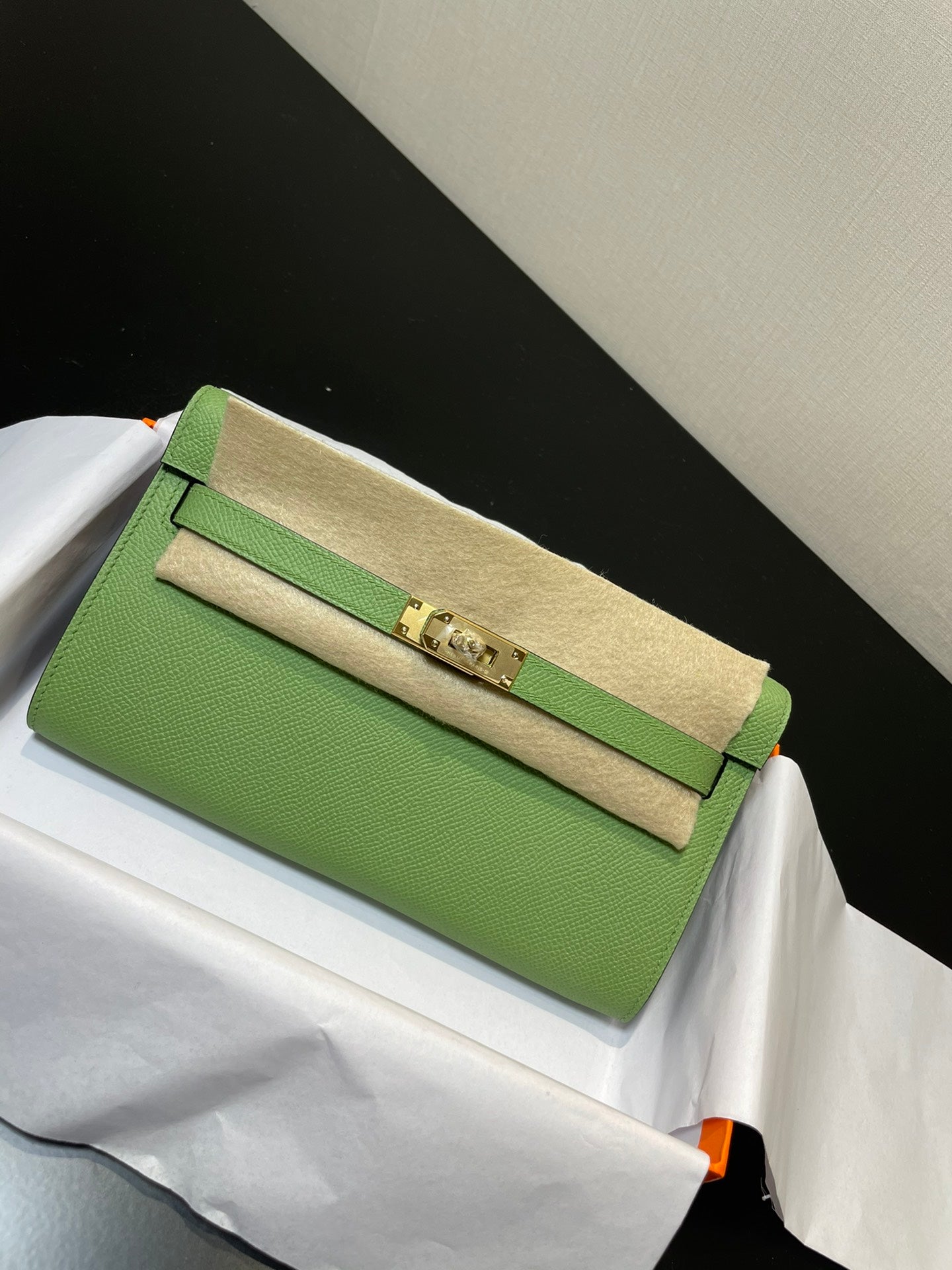 KELLY WOC 20.5 GREEN EPSOM GOLD HARDWARE