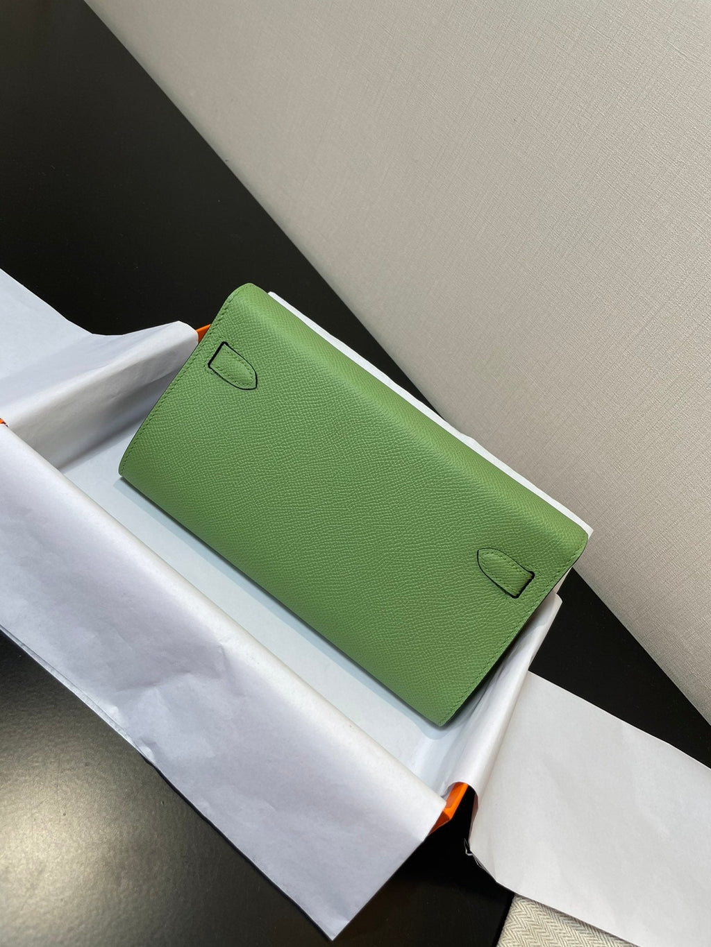 KELLY WOC 20,5 VERT EPSOM ARGENT QUINCAILLERIE