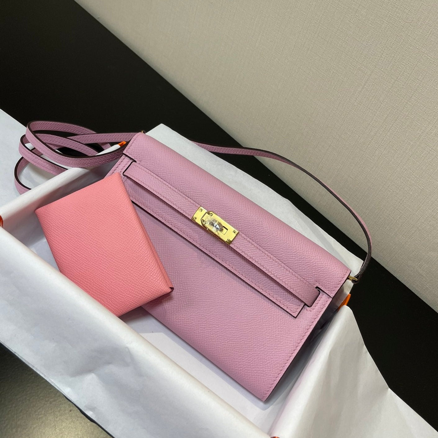 KELLY WOC 20.5 LIGHT PINK EPSOM GOLD HARDWARE