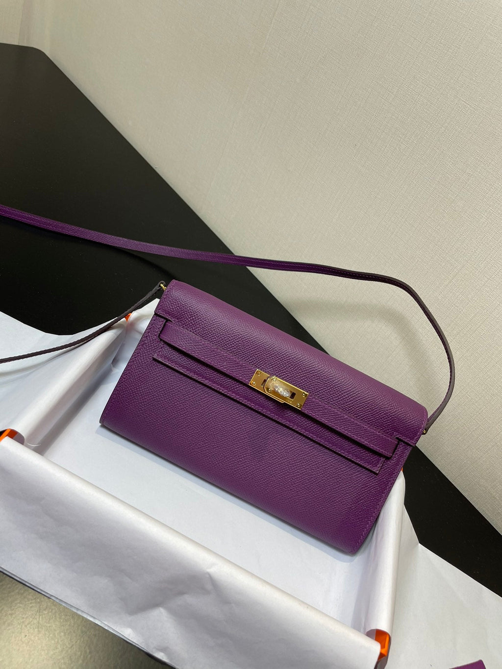 KELLY WOC 20,5 VIOLET EPSOM DORÉ QUINCAILLERIE
