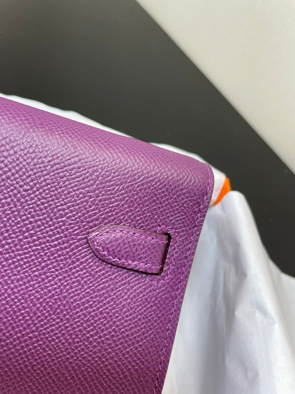 KELLY WOC 20,5 VIOLET EPSOM ARGENT QUINCAILLERIE