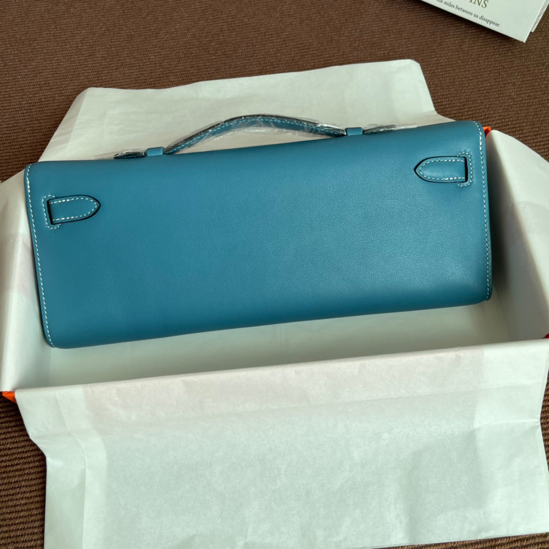 HM ケリーカット 31cm ライトブルー スイフトレザー GHW
