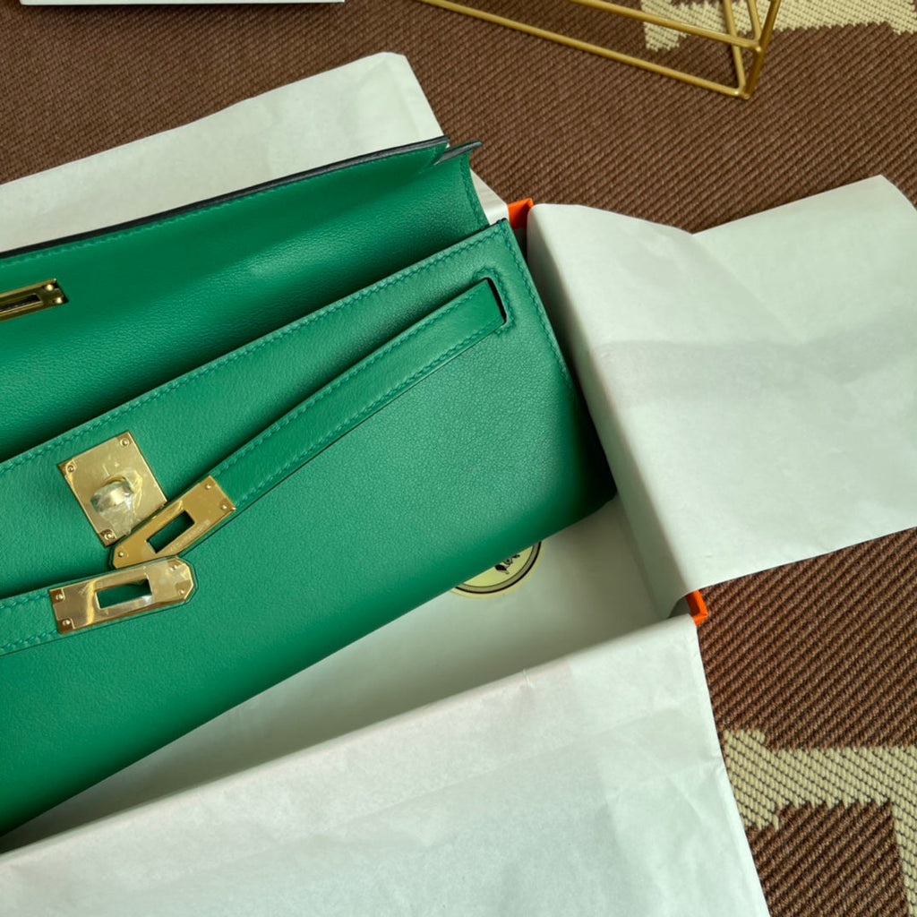 HM ケリーカット 31cm グリーン スイフトレザー GHW