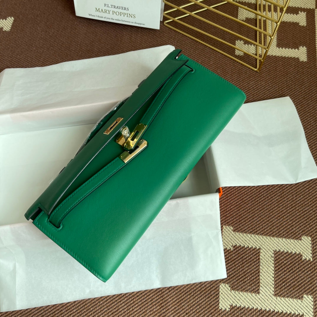 HM ケリーカット 31cm グリーン スイフトレザー GHW