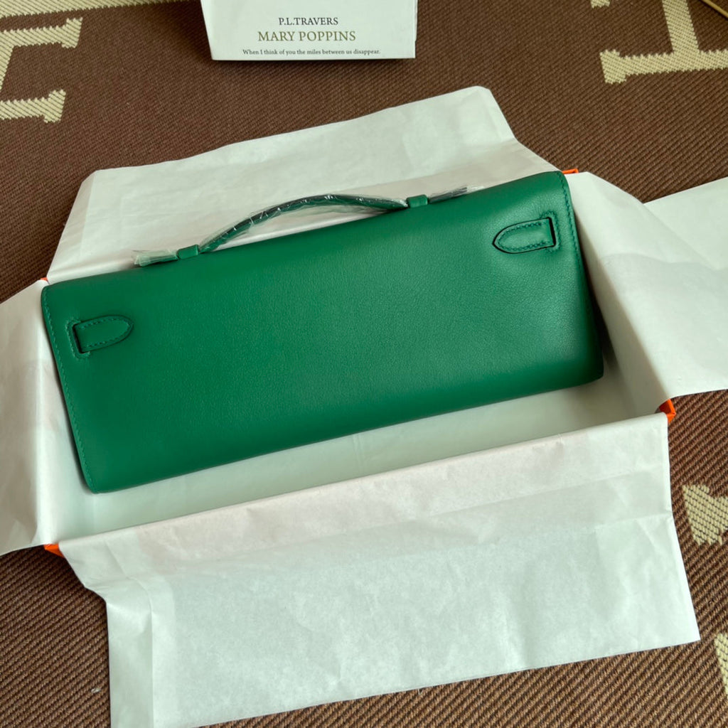 HM ケリーカット 31cm グリーン スイフトレザー GHW