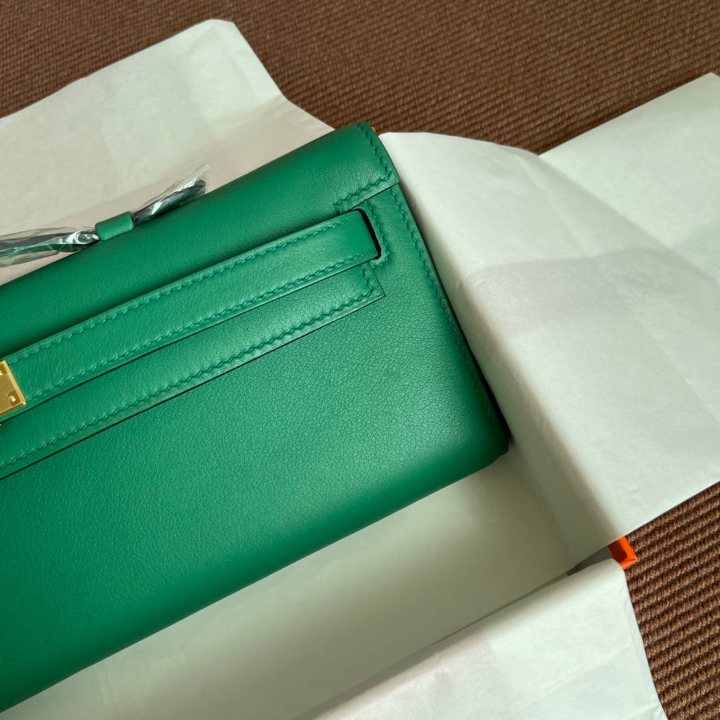 HM ケリーカット 31cm グリーン スイフトレザー GHW