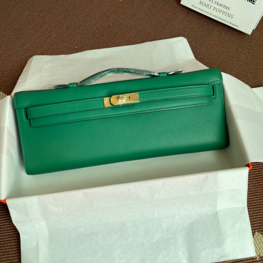 HM ケリーカット 31cm グリーン スイフトレザー GHW