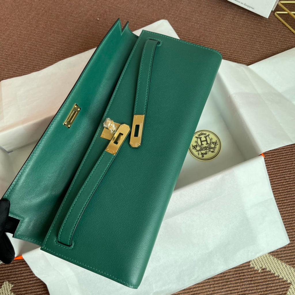 HM ケリーカット 31cm ダークグリーン スイフトレザー GHW