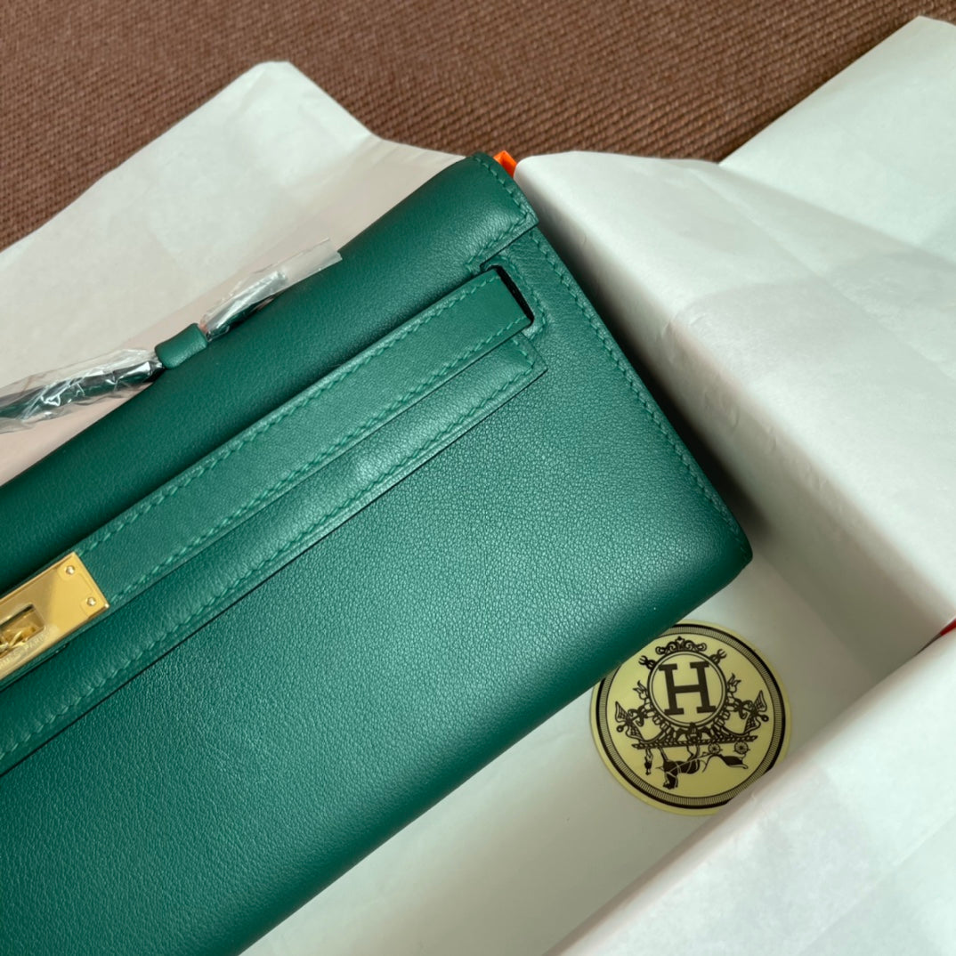HM ケリーカット 31cm ダークグリーン スイフトレザー GHW