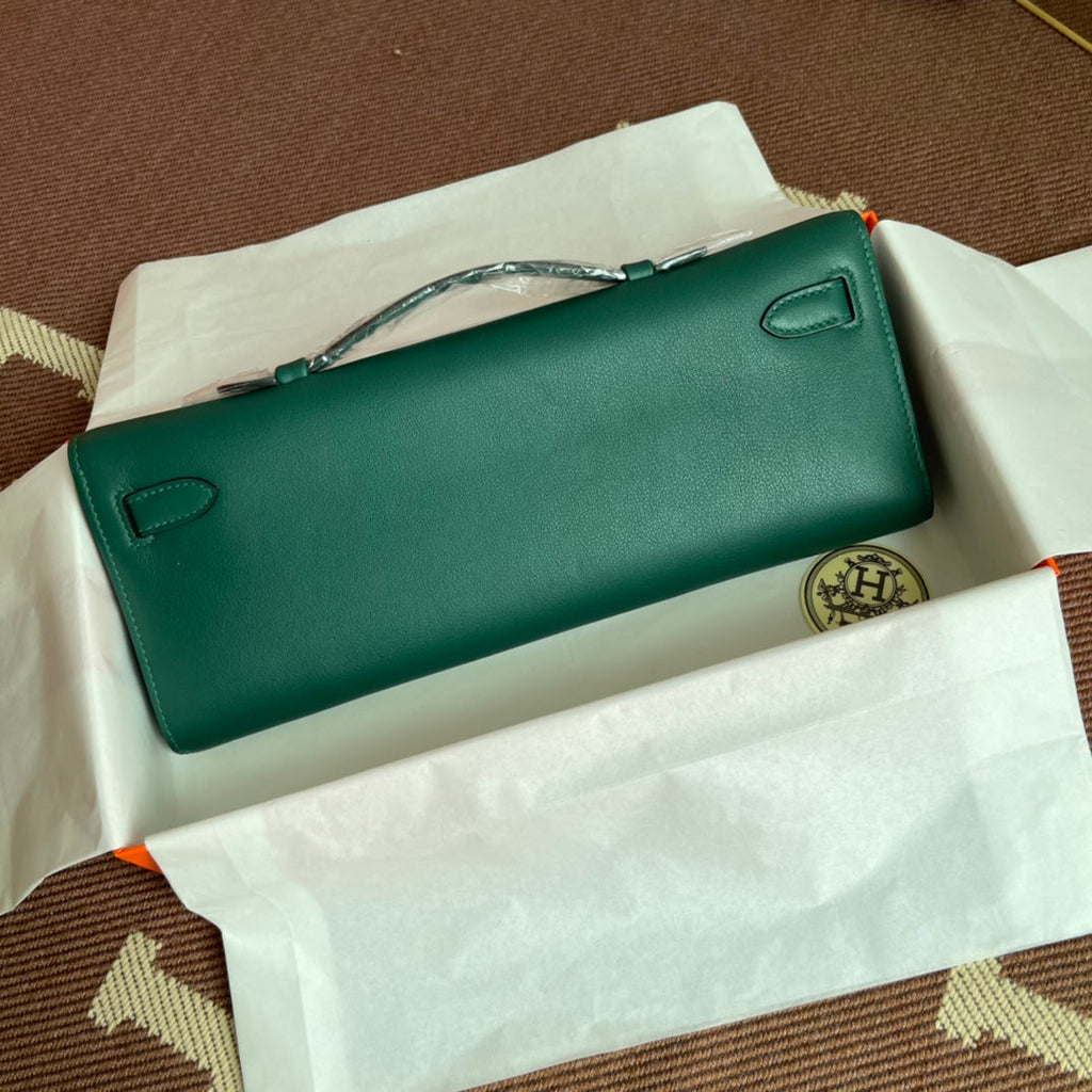 HM ケリーカット 31cm ダークグリーン スイフトレザー GHW