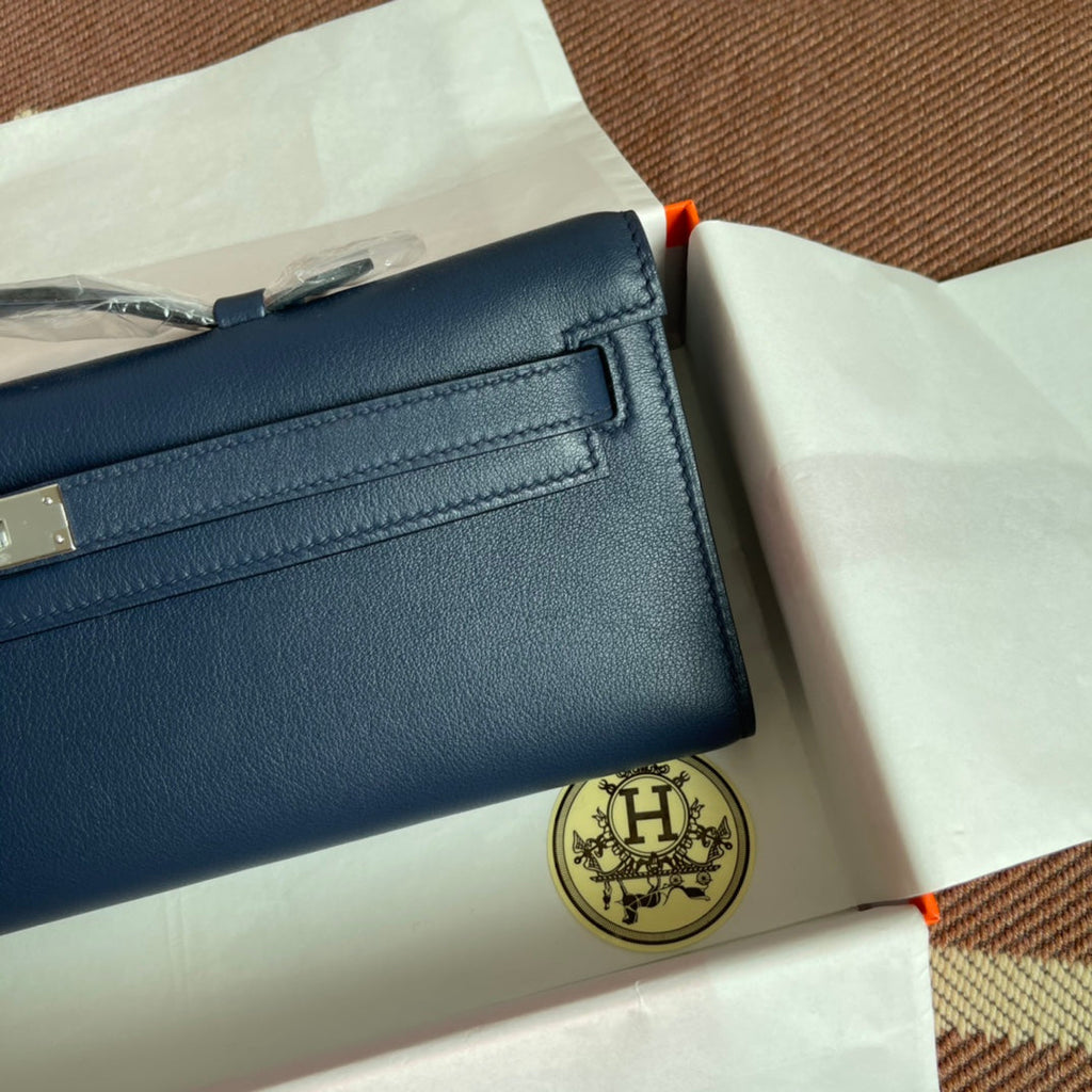 HM ケリーカット 31cm ネイビー スイフト レザーショーツ