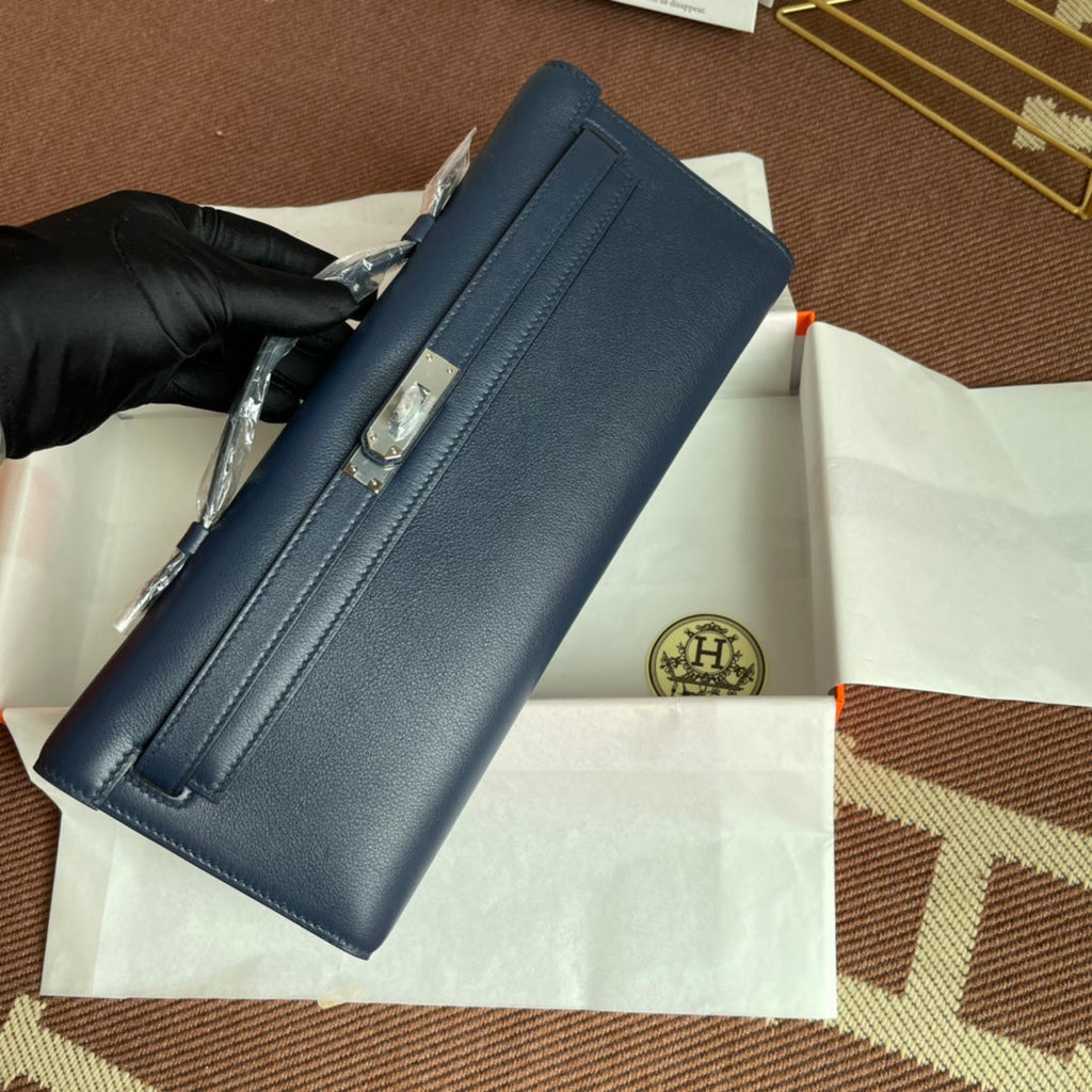 HM ケリーカット 31cm ネイビー スイフト レザーショーツ
