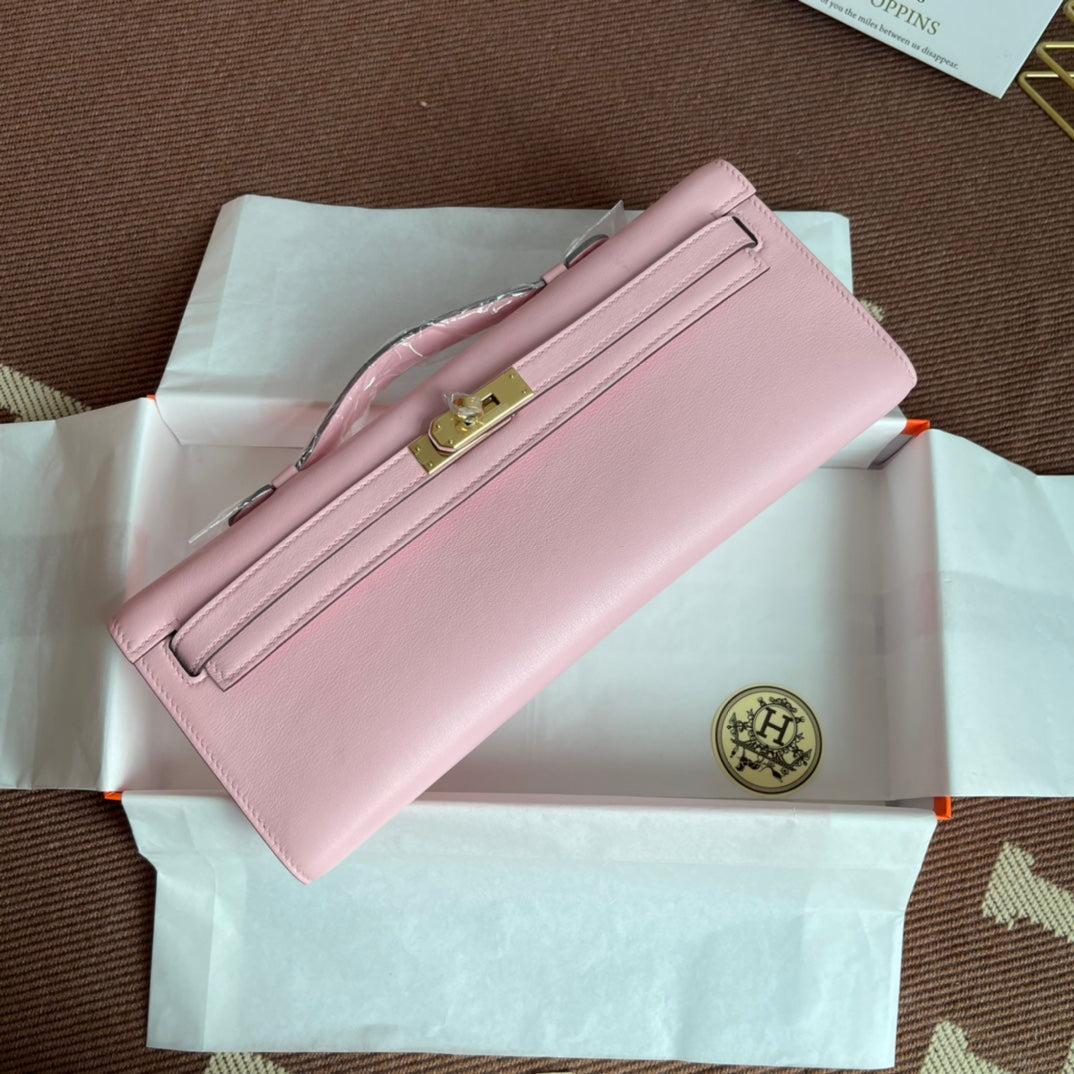 HM ケリーカット 31cm フラミンゴ スイフト レザー GHW