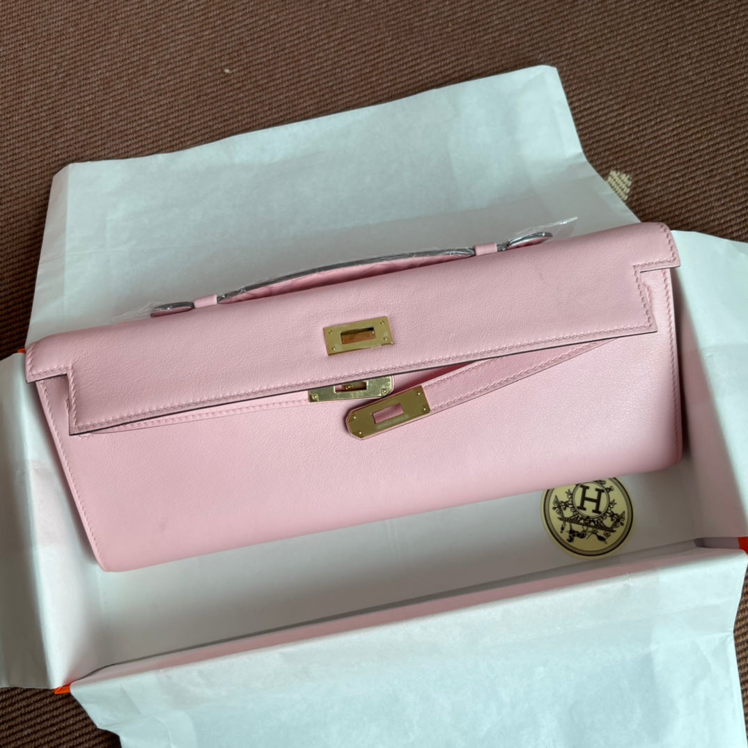HM ケリーカット 31cm フラミンゴ スイフト レザー GHW
