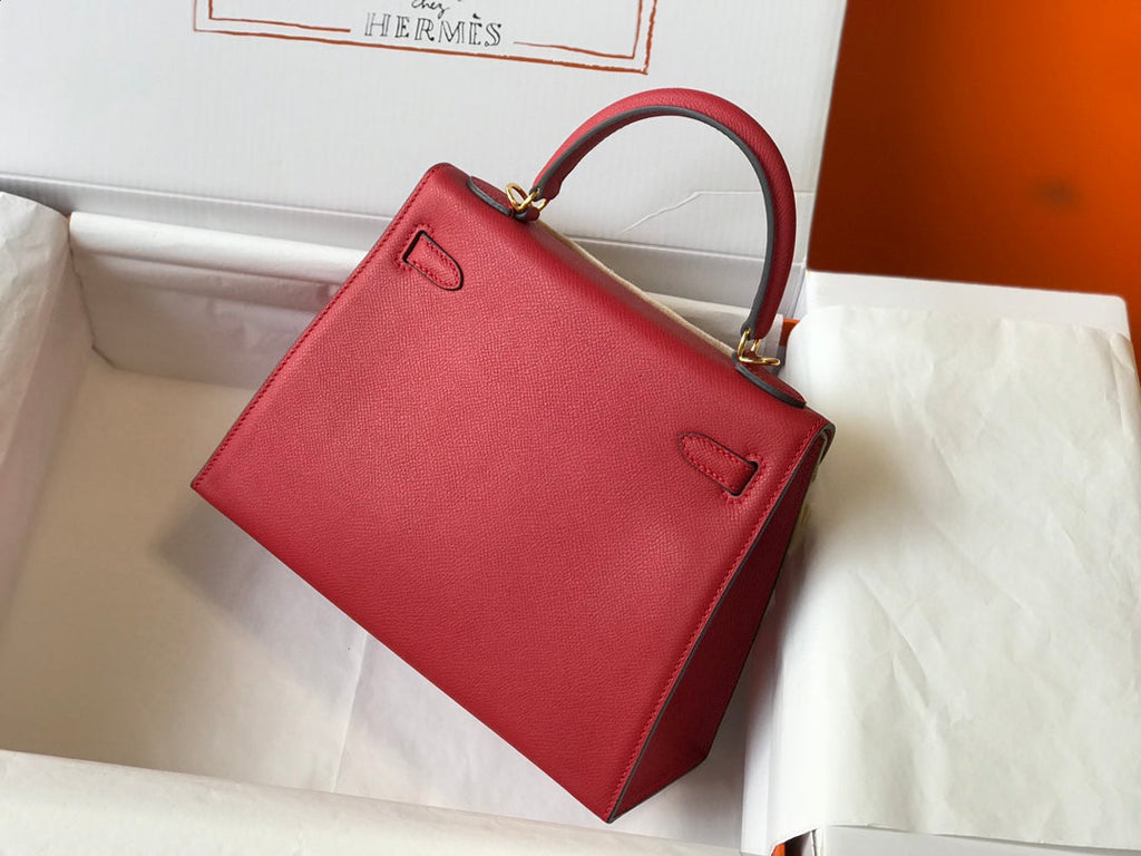 HM ケリー 32cm ダークレッド エプソムレザー ゴールド金具