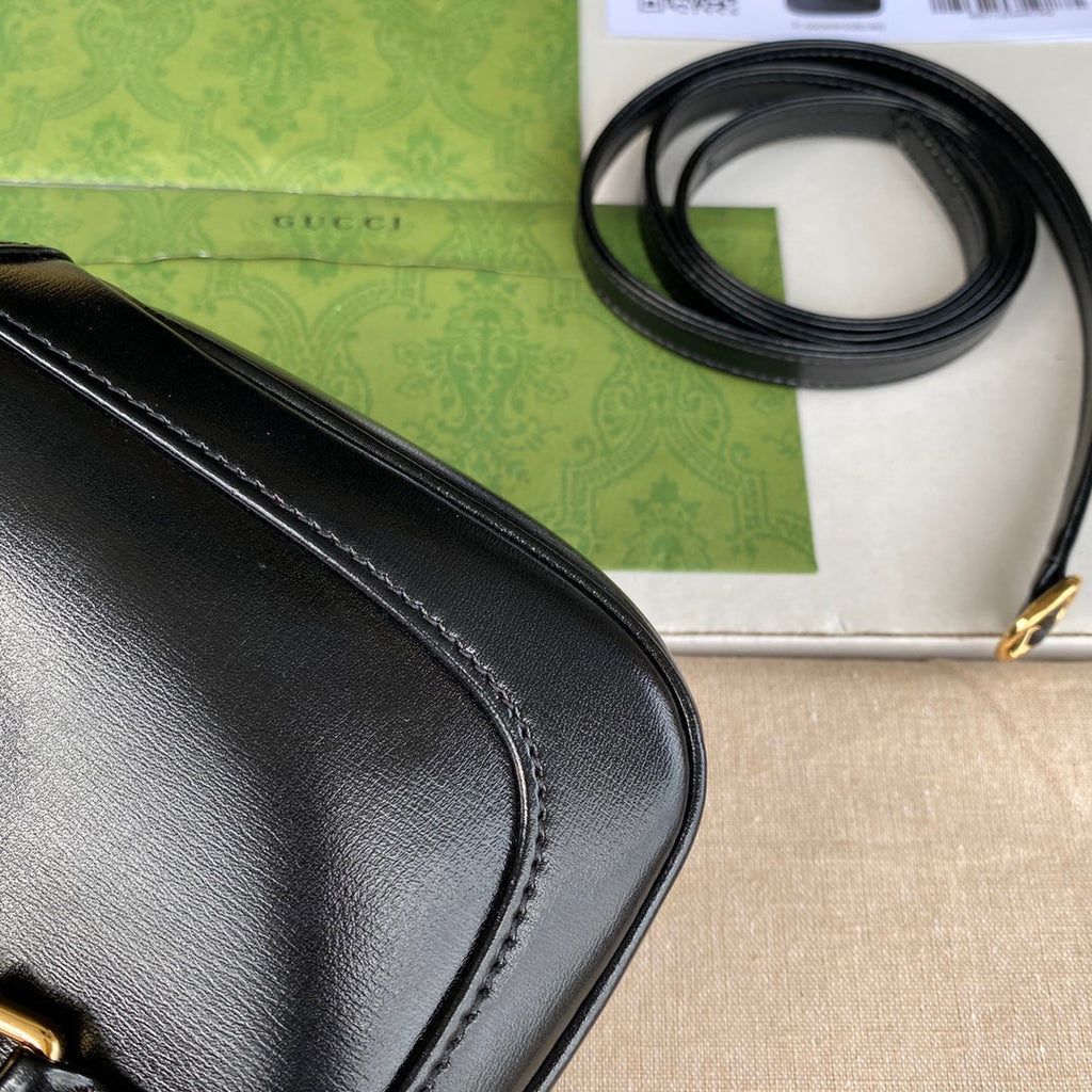 GG JACKIE MINI 19CM EN CUIR DE VEAU NOIR