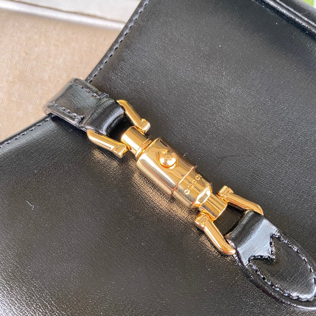 GG JACKIE MINI 19CM EN CUIR DE VEAU NOIR