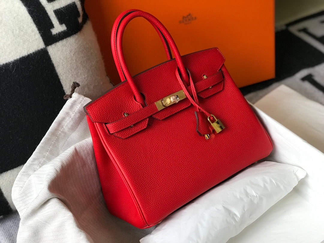 HM バーキン 35cm レッド トゴレザー ゴールド金具