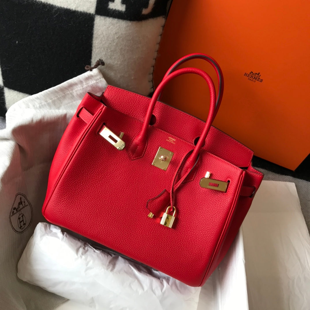 HM バーキン 35cm レッド トゴレザー ゴールド金具