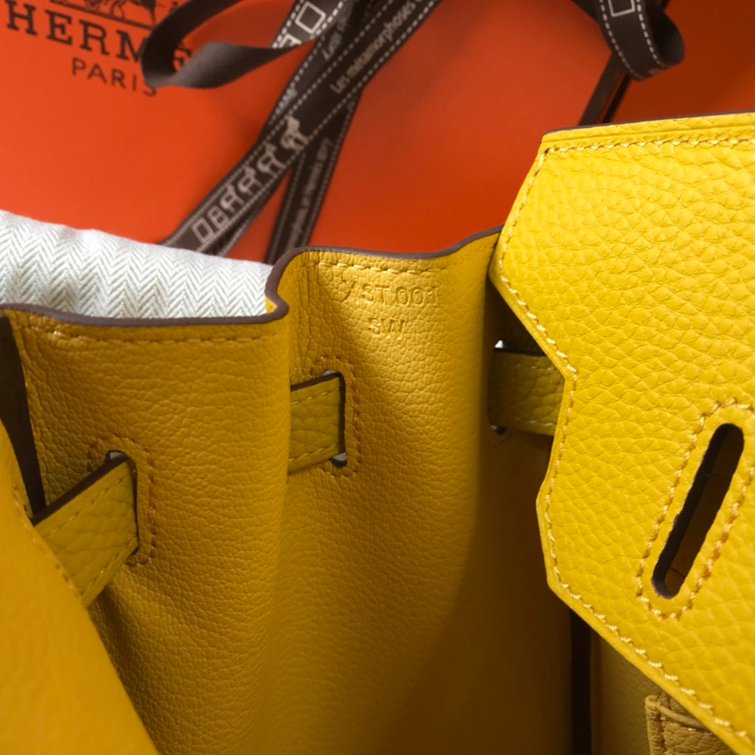 HM BIRKIN CUIR TOGO JAUNE AMBRE QUINCAILLERIE DORÉ