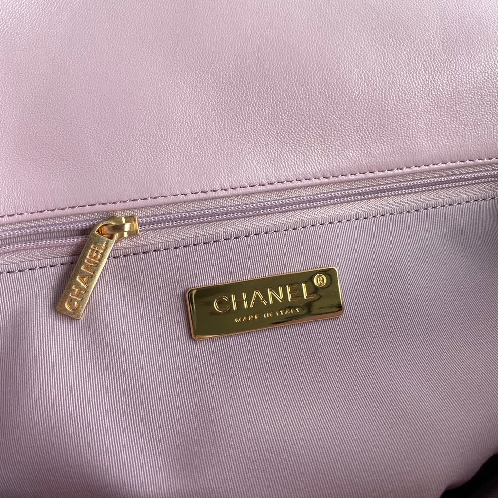 19 SAC À RABAT 26 CUIR DE CHÈVRE ROSE QUINCAILLERIE DORÉ