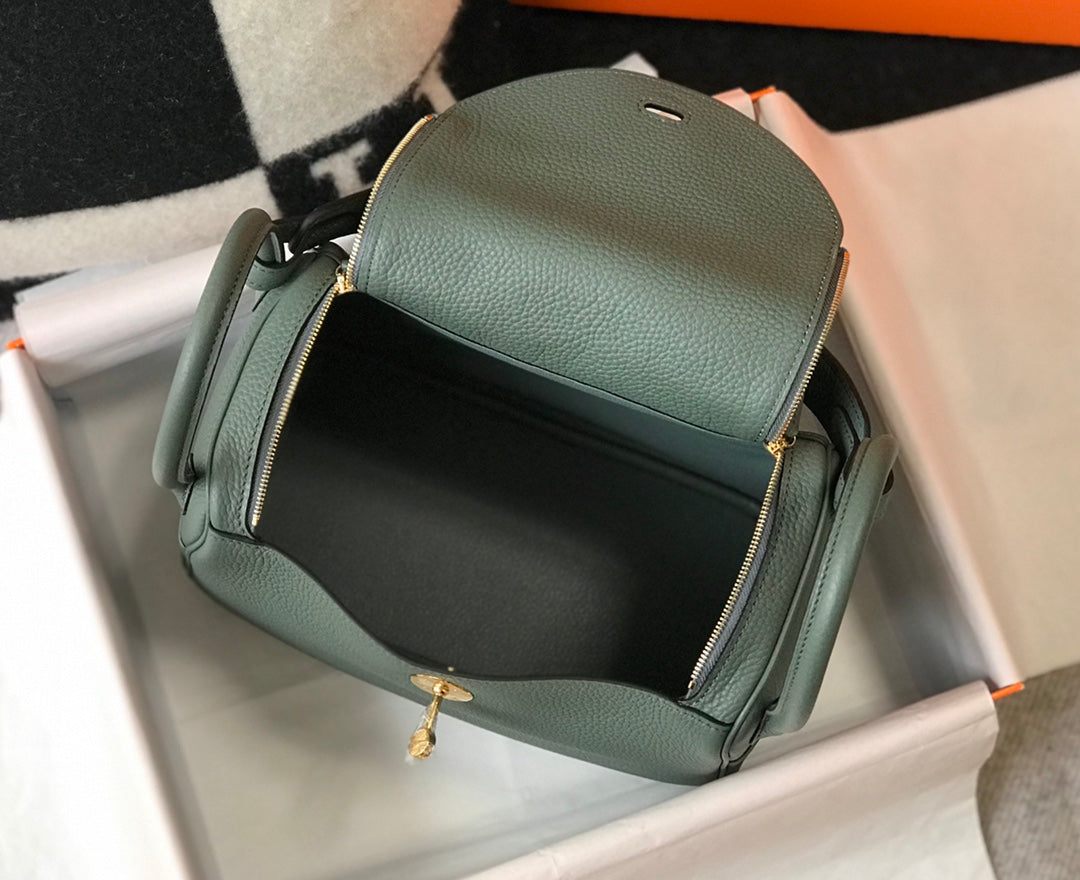 SAC HM LINDY 30 CUIR TAURILLON CLEMENCE PIN