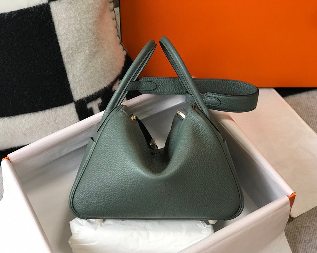 SAC HM LINDY 26 CUIR TAURILLON CLEMENCE PIN