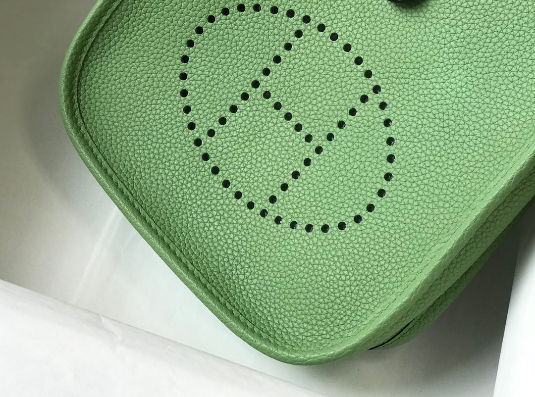 ミニ エブリン 18CM ダークグリーン トーゴ GHW