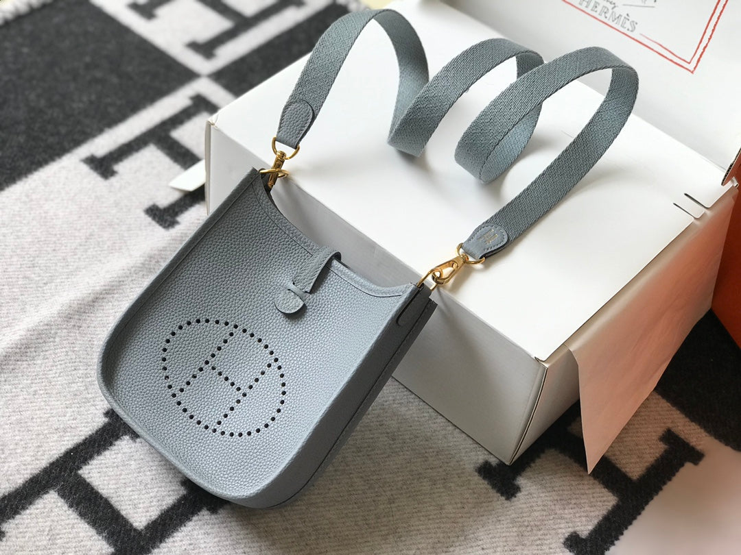 ミニ エブリン 18CM グレー トーゴ GHW