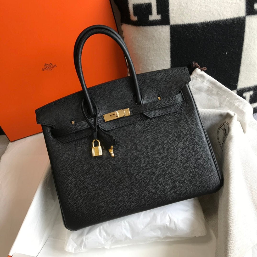 HM バーキン 35cm バッグ ブラック トゴ ゴールド金具