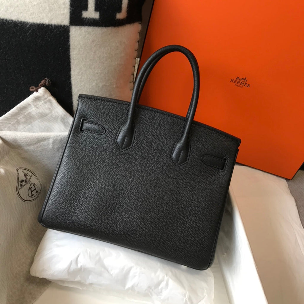 HM BIRKIN 30CM CUIR TOGO NOIR QUINCAILLERIE DORÉ
