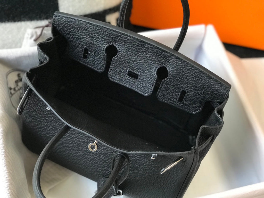 HM BIRKIN 30CM CUIR TOGO NOIR QUINCAILLERIE ARGENTÉE
