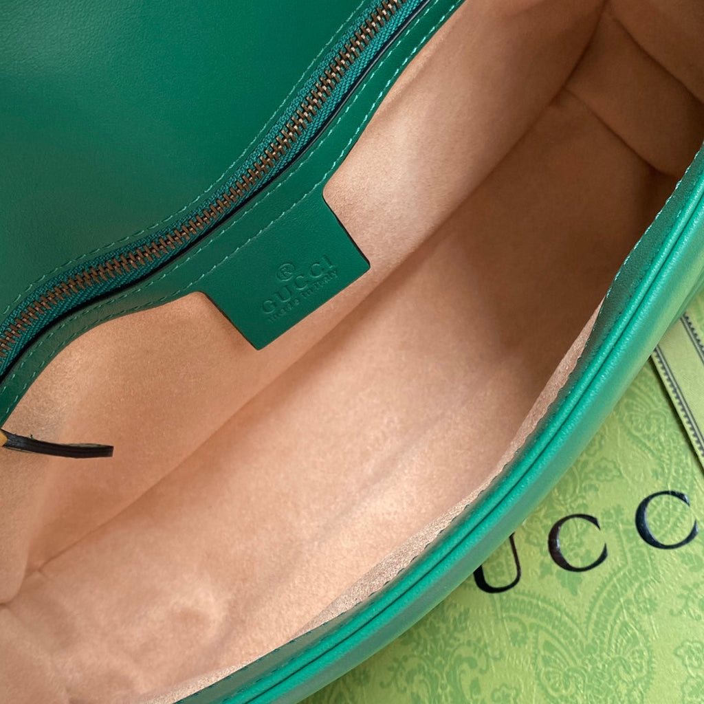 GG MARMONT 26CM CUIR DE VEAU VERT QUINCAILLERIE DORÉ