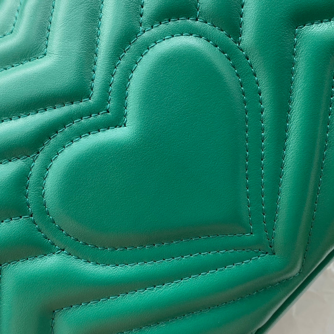 GG MARMONT 26CM CUIR DE VEAU VERT QUINCAILLERIE DORÉ