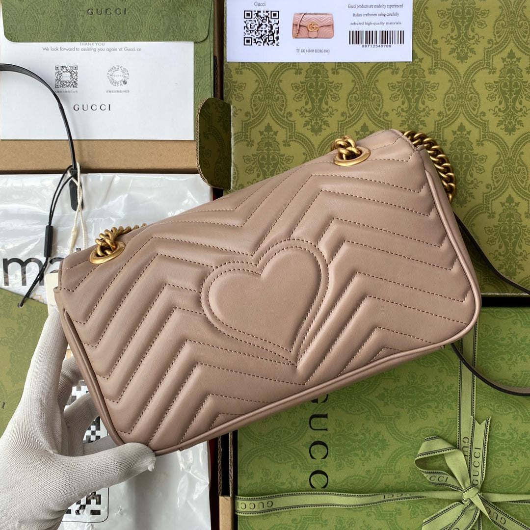 GG MARMONT 26CM CUIR DE VEAU BEIGE QUINCAILLERIE DORÉ