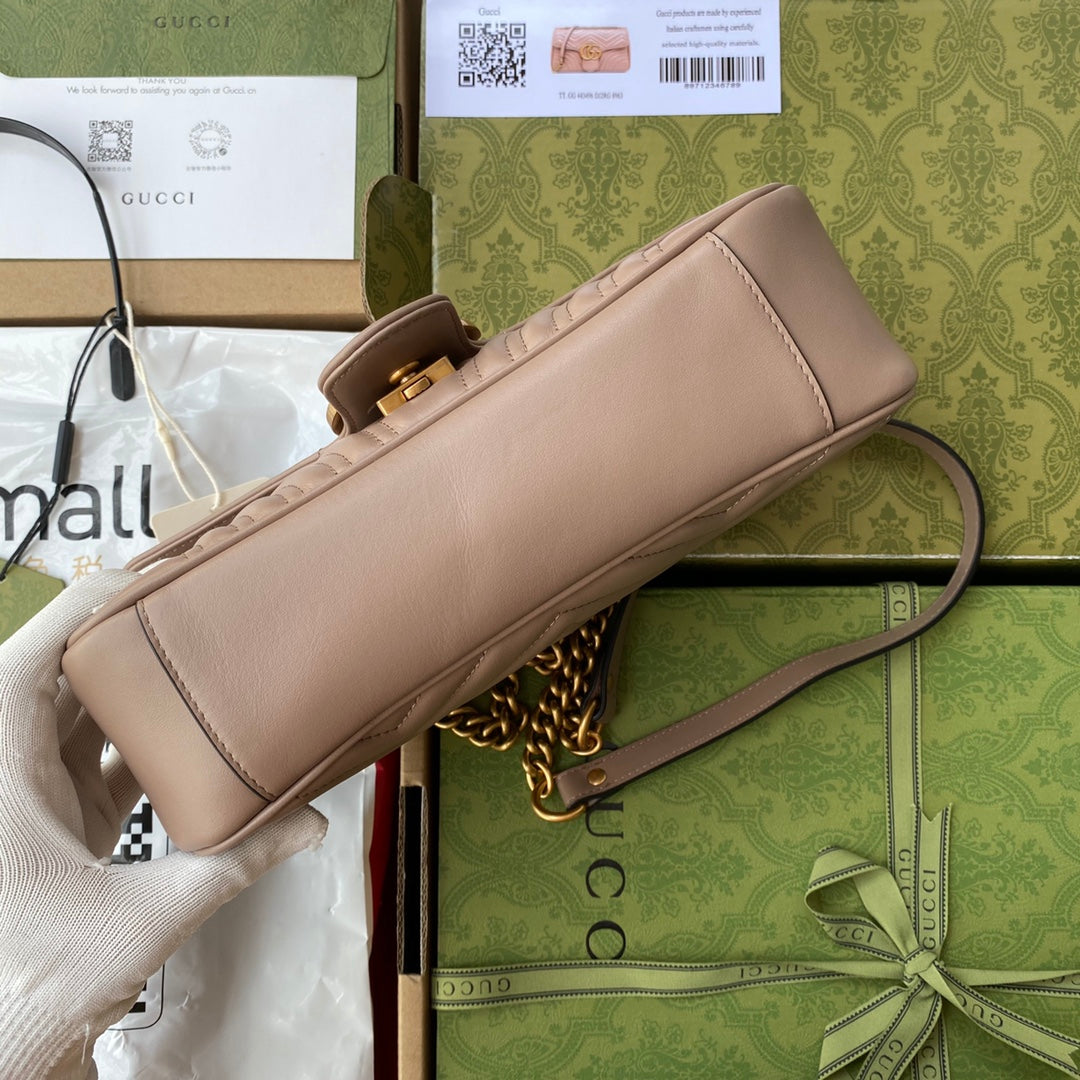 GG MARMONT 26CM CUIR DE VEAU BEIGE QUINCAILLERIE DORÉ