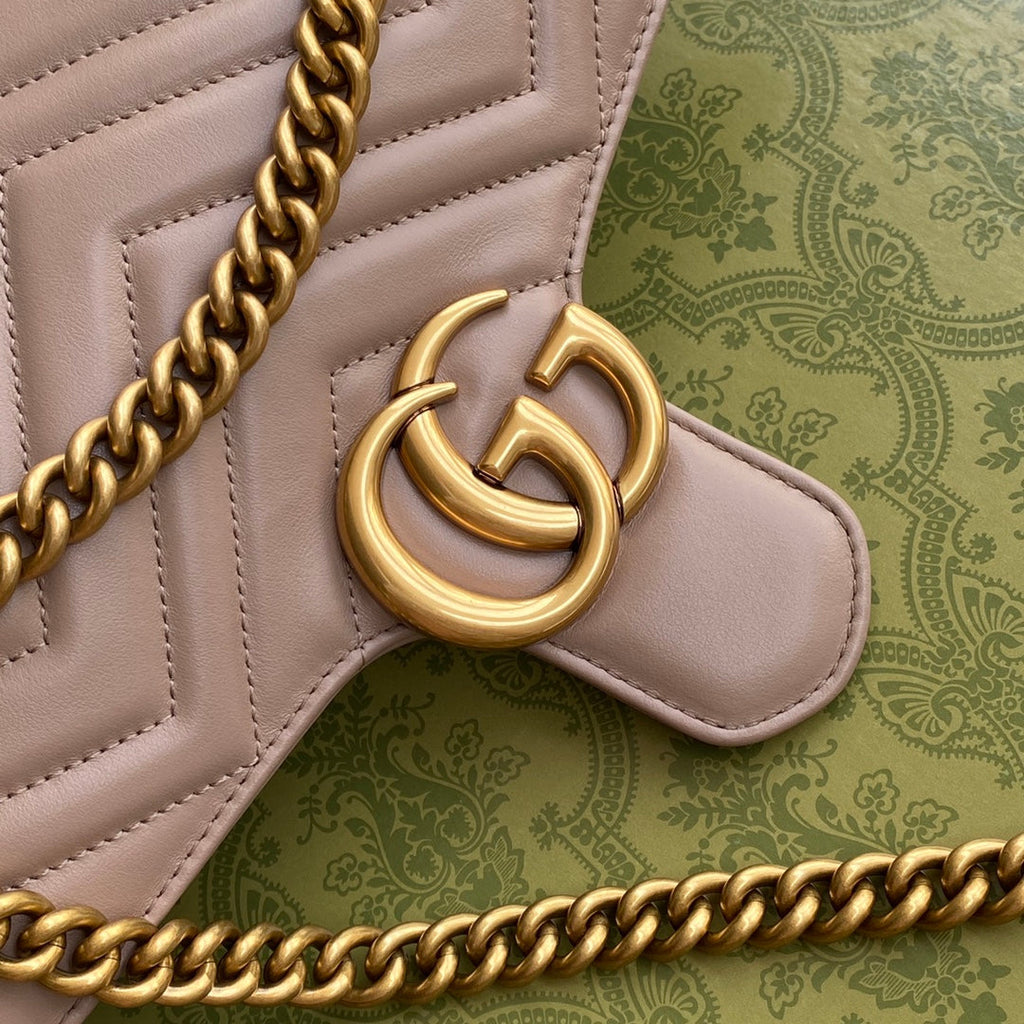GG MARMONT 26CM CUIR DE VEAU BEIGE QUINCAILLERIE DORÉ