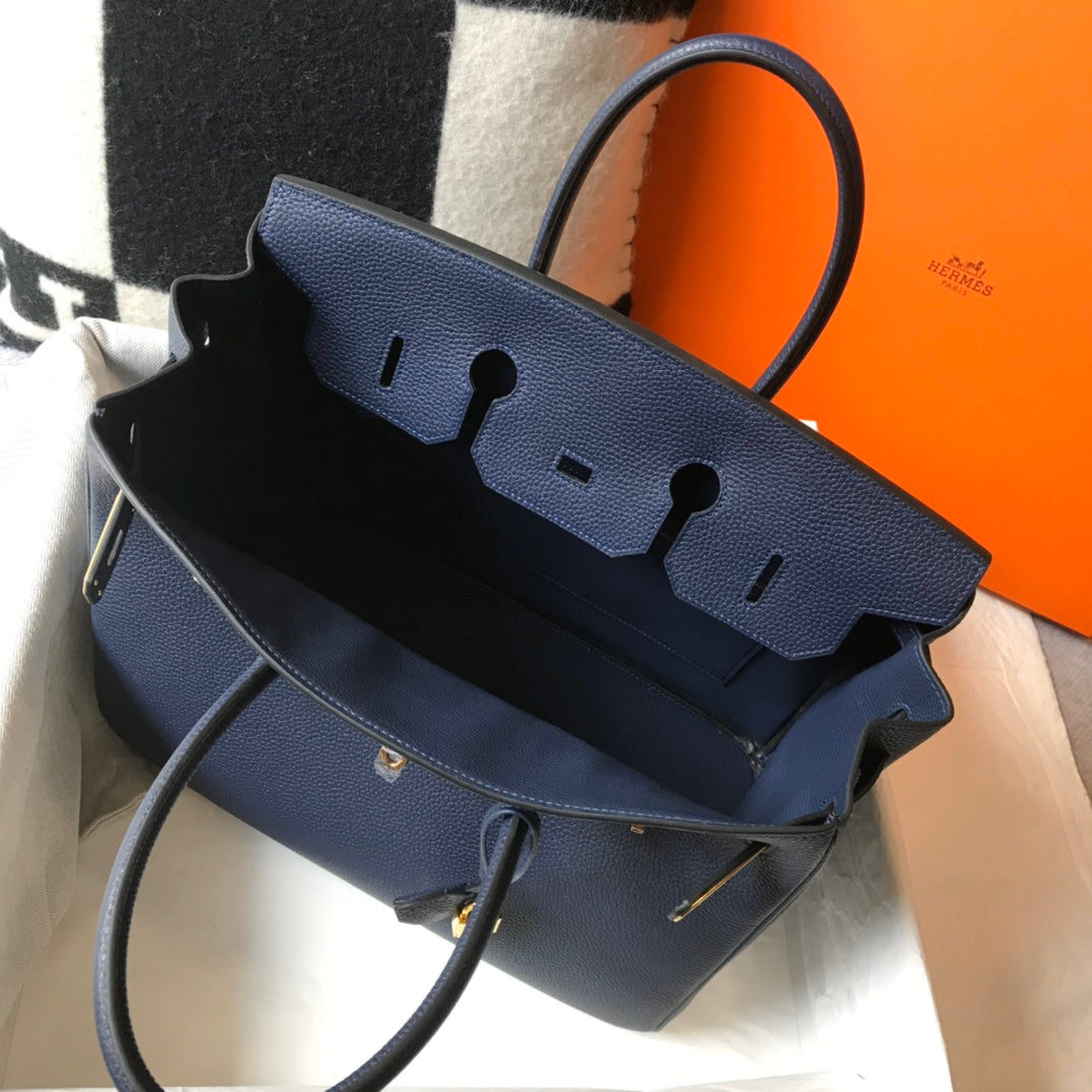 HM バーキン 35cm ネイビー トゴレザー ゴールド金具