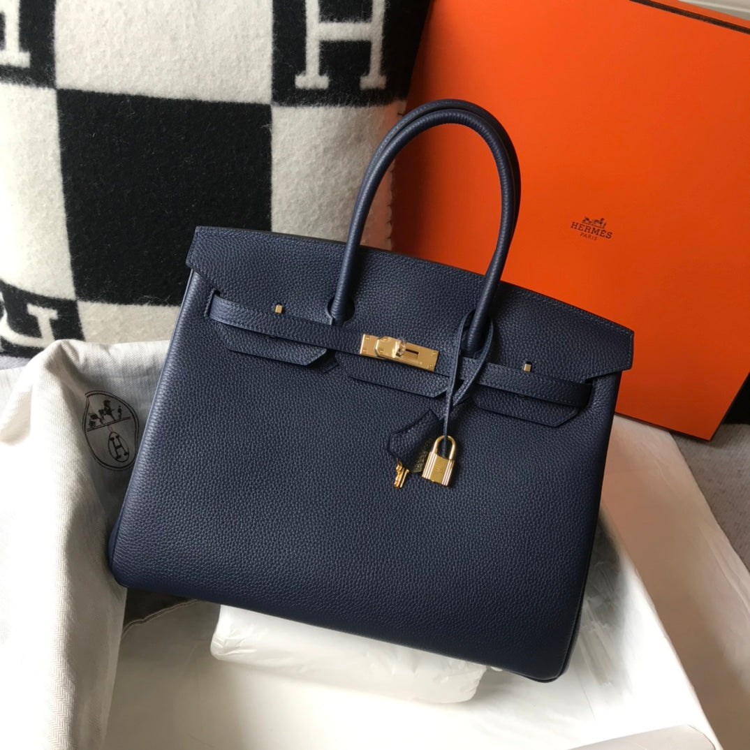 HM バーキン 35cm ネイビー トゴレザー ゴールド金具