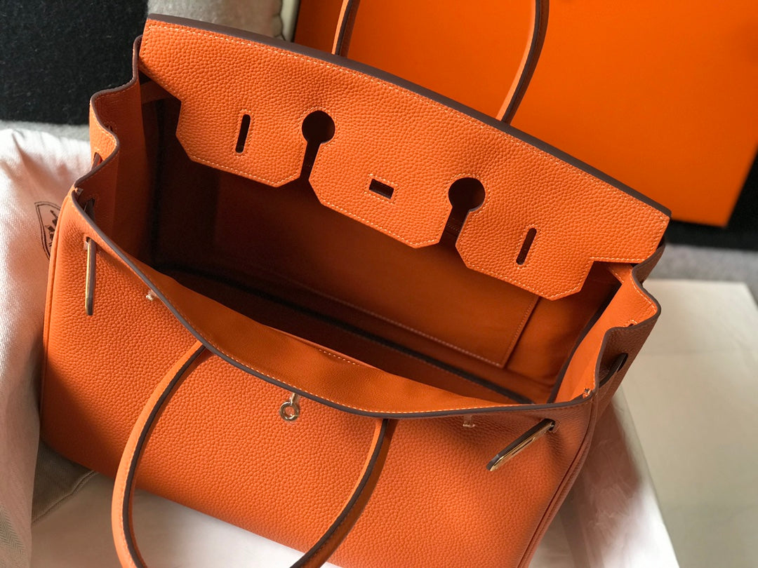 HM バーキン 35cm バッグ オレンジ トゴ ゴールド金具