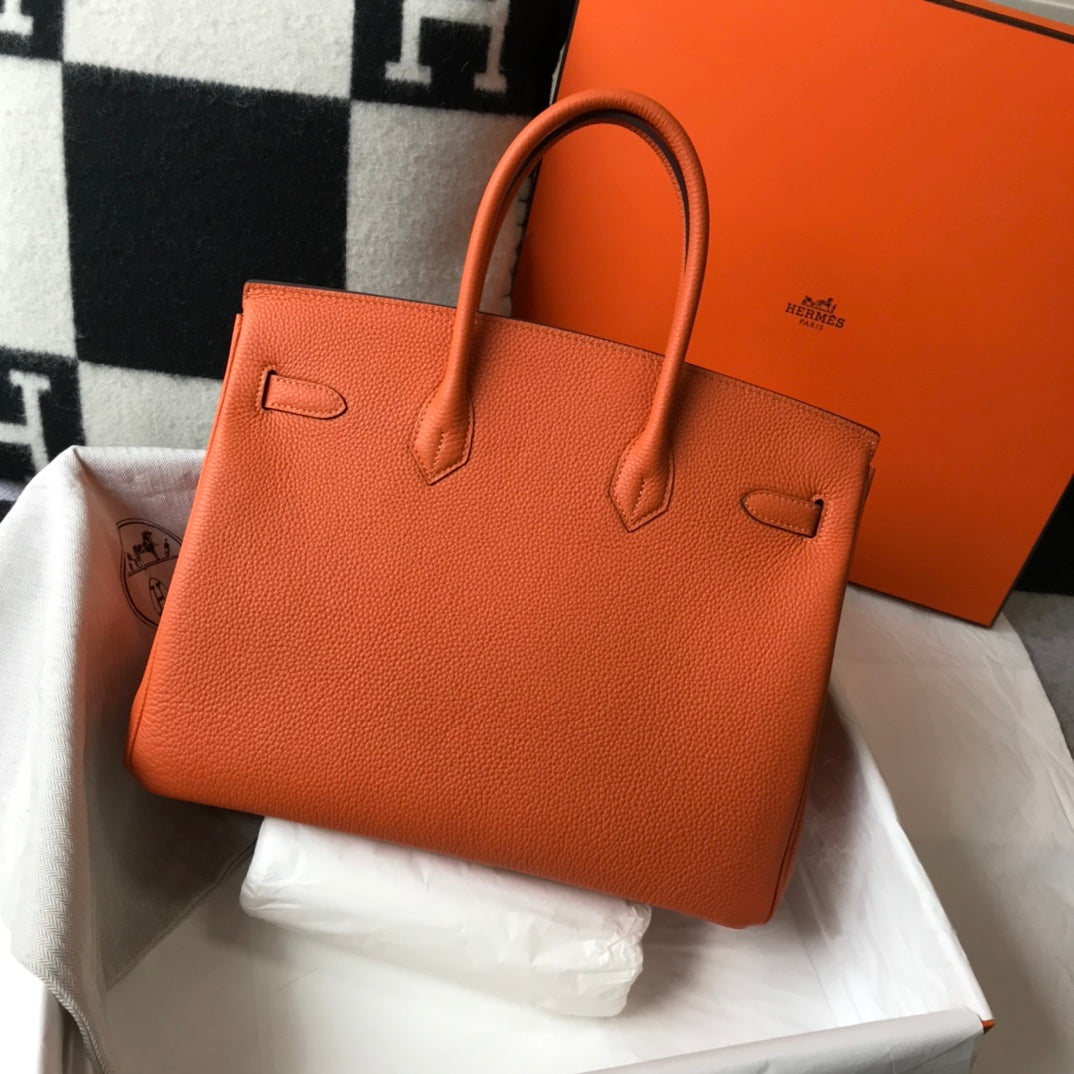 HM バーキン 35cm バッグ オレンジ トゴ ゴールド金具