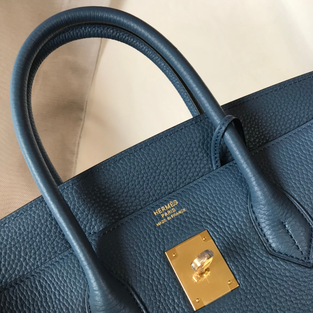 HM バーキン 35cm ダークブルー トゴレザー ゴールド金具